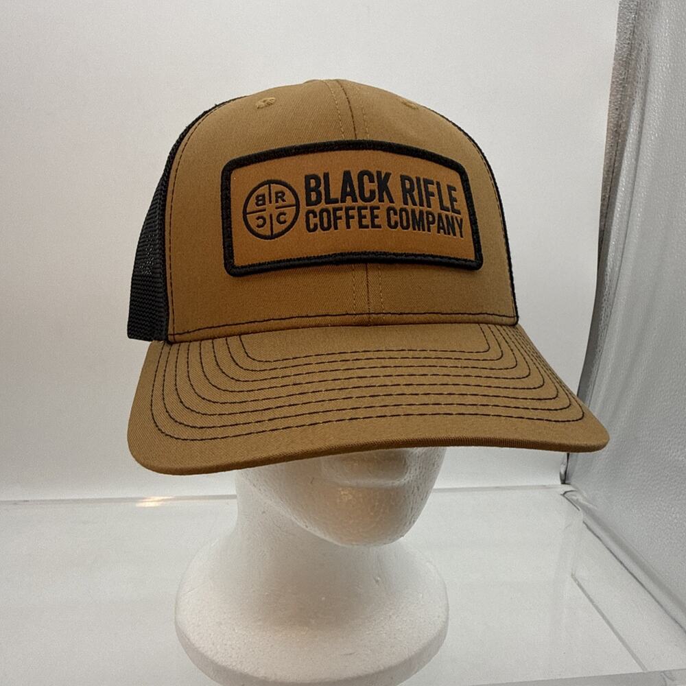 New Black Rifle Coffee Company Mesh Back Snapback Cap Hat Black Brown